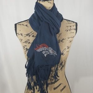 Denver Broncos rhinestone Scarf   28" x  89"